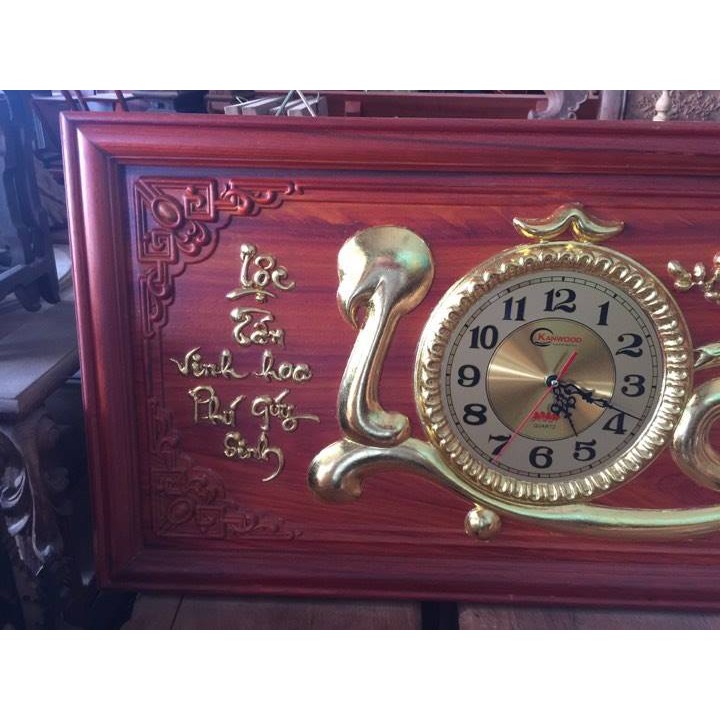 Đồng hồ treo tường chữ lộc kích thước 45x75 cm